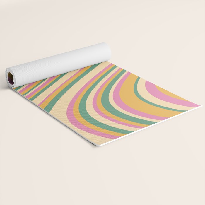 Wavy Stripes XIX - Boho Vintage Yoga Mat Gallery Image 2