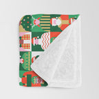 Diverse festive christmas people pattern Throw Blanket Gallery Image 3