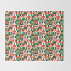 Diverse festive christmas people pattern Throw Blanket Gallery Image 2