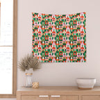 Diverse festive christmas people pattern Wall Tapestry Gallery Image 2