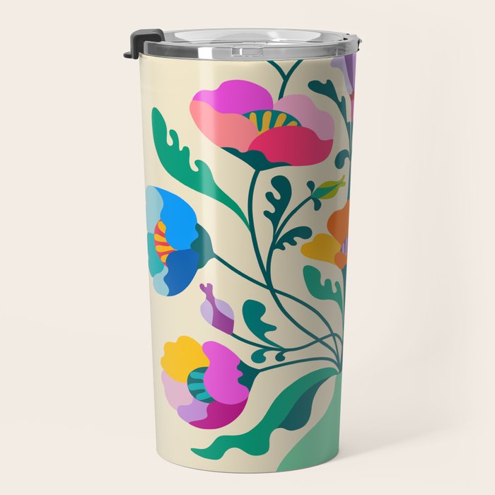 Modern Poppies Travel Mug Gallery Image 3
