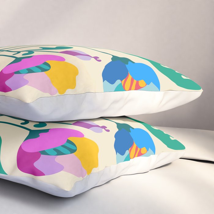 Modern Poppies Pillow Sham Gallery Image 3