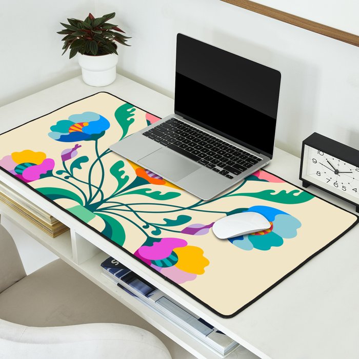 Modern Poppies Desk Mat Gallery Image 2