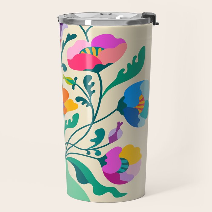 Modern Poppies Travel Mug Gallery Image 2