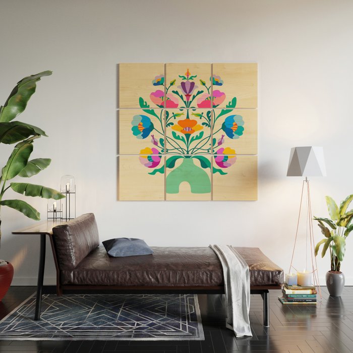 Modern Poppies Wood Wall Art Gallery Image 2