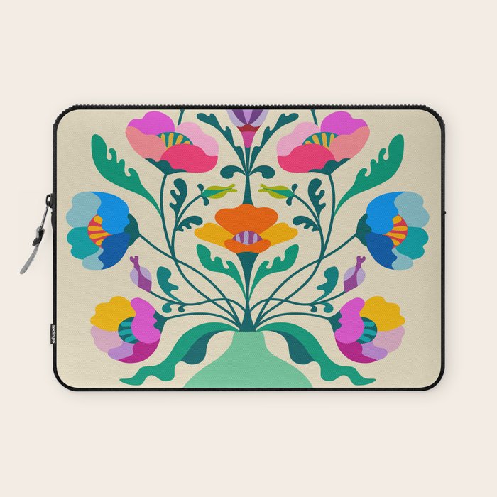 Modern Poppies Laptop Sleeve Gallery Image 1