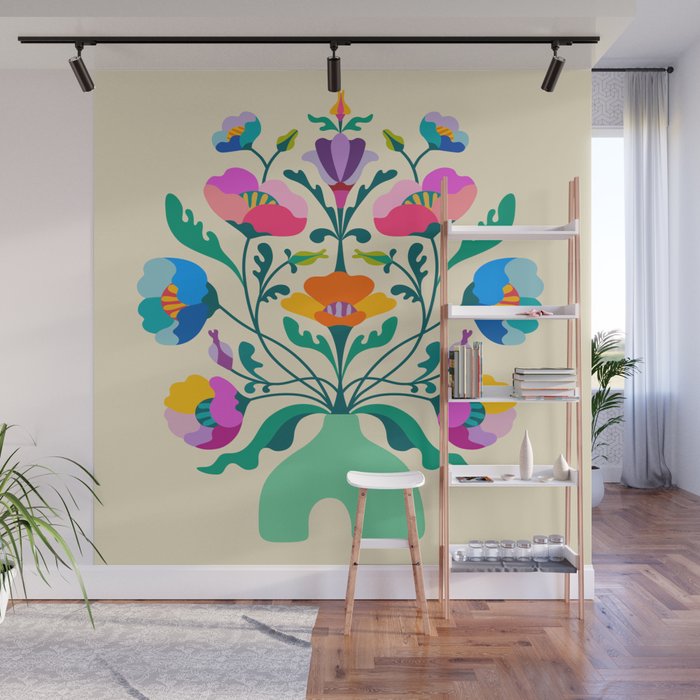 Modern Poppies Wall Mural Gallery Image 1