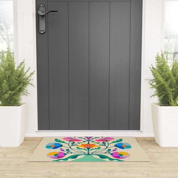 Modern Poppies Welcome Mat Gallery Image 3