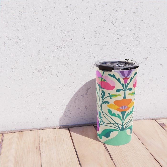Modern Poppies Travel Mug Gallery Image 4