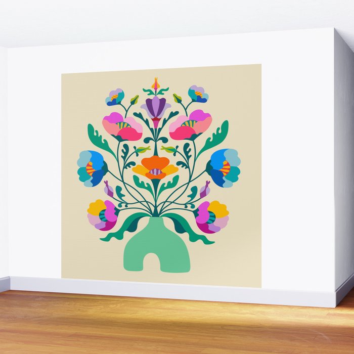 Modern Poppies Wall Mural Gallery Image 2