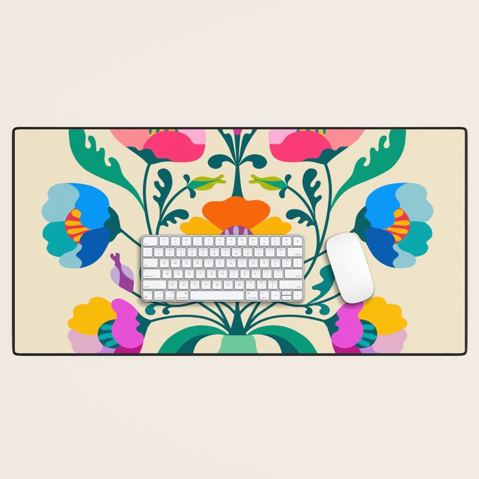 Modern Poppies Desk Mat Gallery Image 1