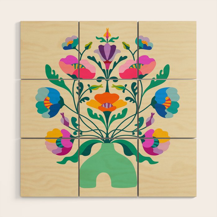 Modern Poppies Wood Wall Art Gallery Image 2