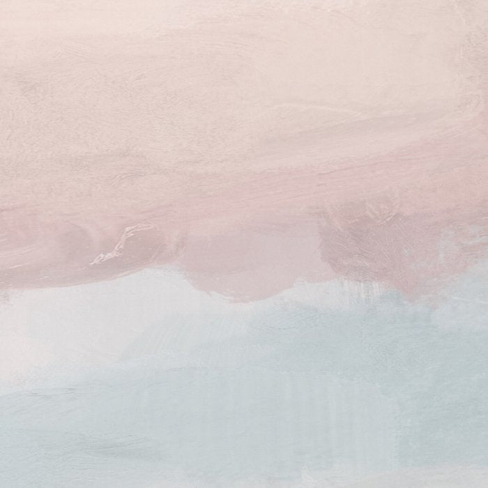 Soothing Seas II - Soft Pink Blue Sunrise Horizon Ocean for Nursery II Abstract Coastal Painting Art Coffee Mug Gallery Image 2
