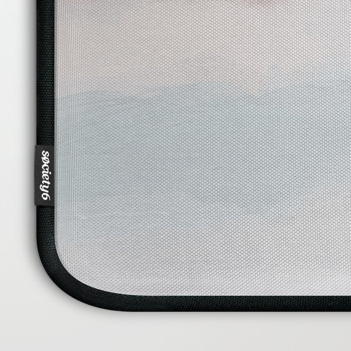 Soothing Seas II - Soft Pink Blue Sunrise Horizon Ocean for Nursery II Abstract Coastal Painting Art Laptop Sleeve Gallery Image 3