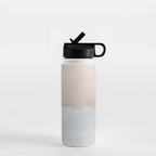 Soothing Seas II - Soft Pink Blue Sunrise Horizon Ocean for Nursery II Abstract Coastal Painting Art Water Bottle Gallery Image 1