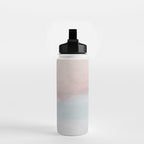 Soothing Seas II - Soft Pink Blue Sunrise Horizon Ocean for Nursery II Abstract Coastal Painting Art Water Bottle Gallery Image 2