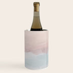 Soothing Seas II - Soft Pink Blue Sunrise Horizon Ocean for Nursery II Abstract Coastal Painting Art Wine Chiller Gallery Image 1
