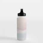Soothing Seas II - Soft Pink Blue Sunrise Horizon Ocean for Nursery II Abstract Coastal Painting Art Water Bottle Gallery Image 3