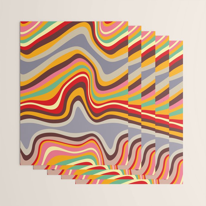 retro wave disco Wrapping Paper Gallery Image 3