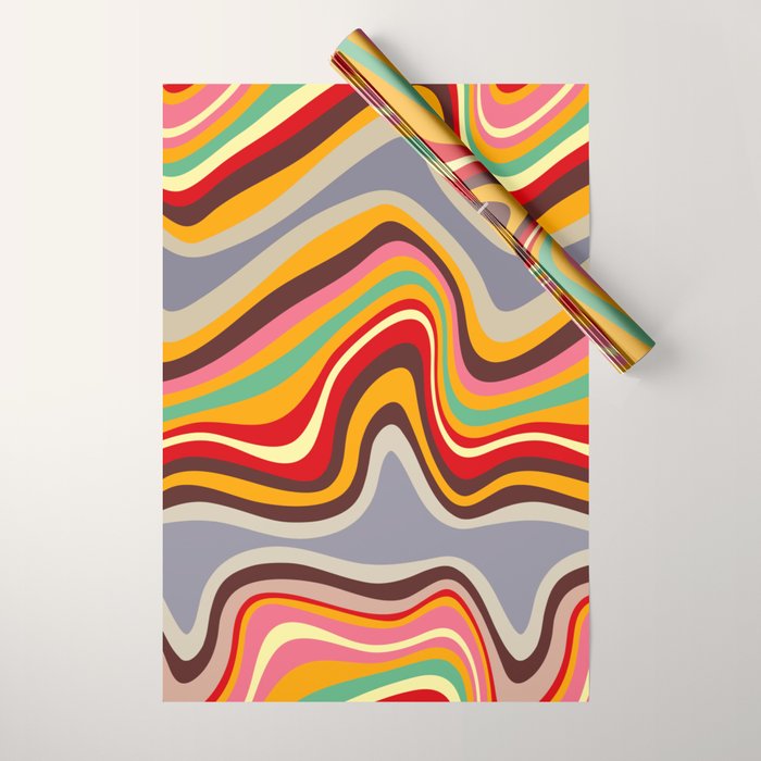 retro wave disco Wrapping Paper Gallery Image 1
