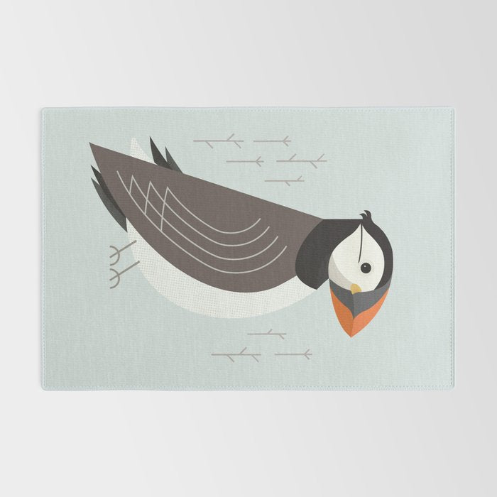 Atlantic Puffin, Bird of United Kingdom Rug Gallery Image 2