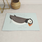 Atlantic Puffin, Bird of United Kingdom Rug Gallery Image 1