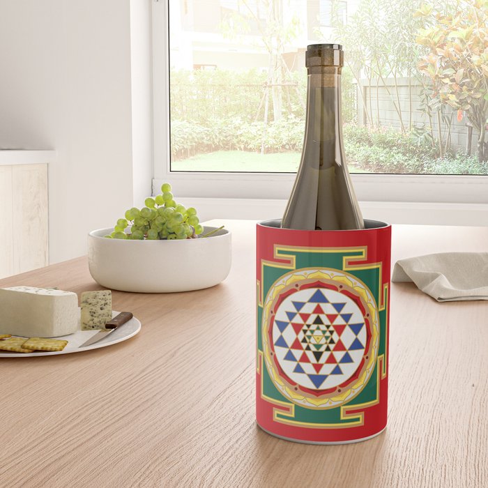 Sri Yantra colored Wine Chiller Gallery Image 4