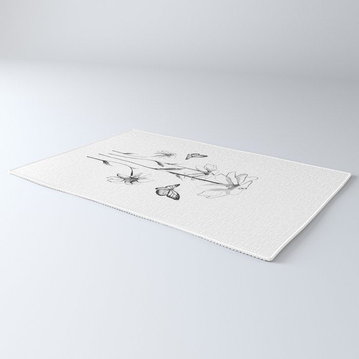 Flowers and butterflies 2 Rug Gallery Image 3