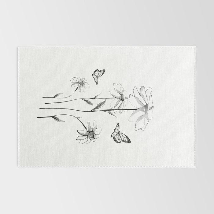 Flowers and butterflies 2 Rug Gallery Image 2