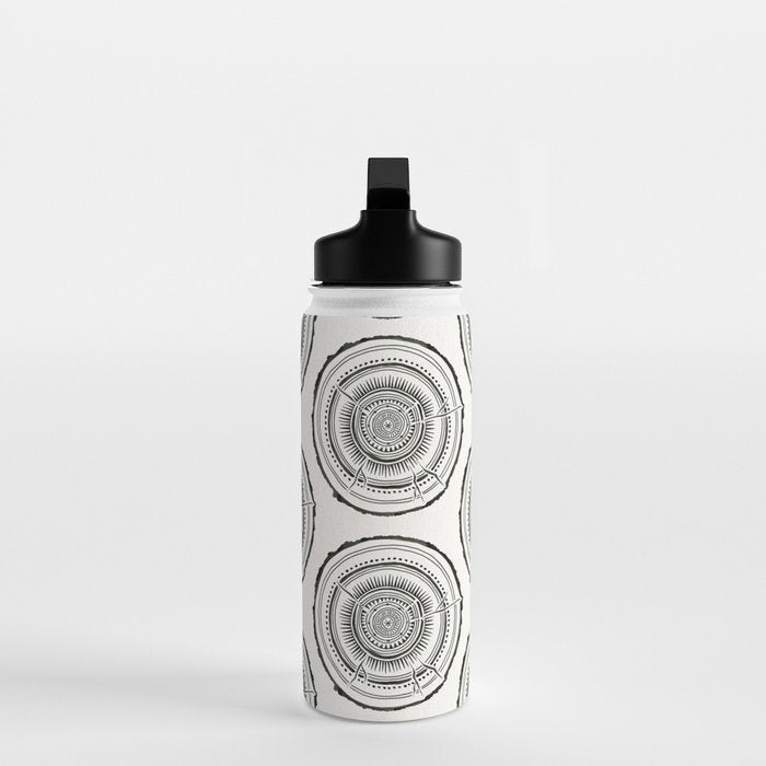 Quaking Aspen - Black Tree Rings Water Bottle Gallery Image 3