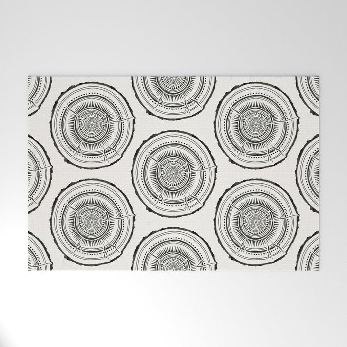 Quaking Aspen - Black Tree Rings Welcome Mat Gallery Image 1