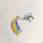 Baby Elephant Spraying Rainbow Yoga Mat Gallery Image 1