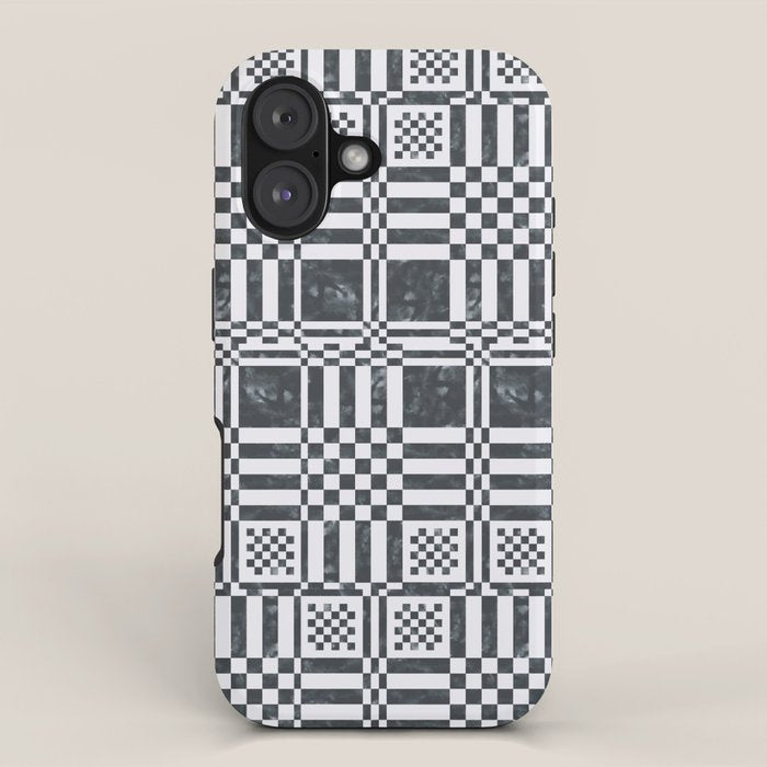 Structured Lines Grid iPhone Case Gallery Image 1