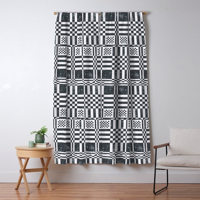 Structured Lines Grid Window Curtain Gallery Image 5
