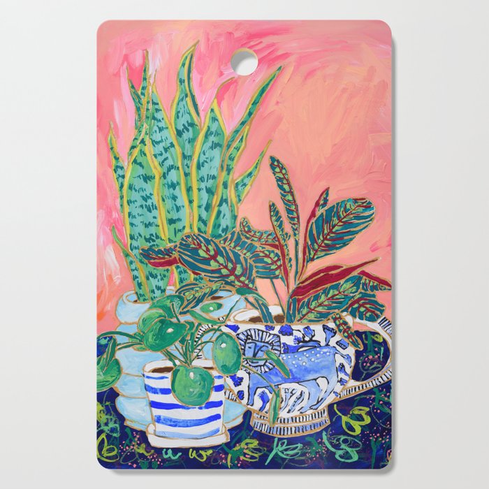 Pink Indoor Plant Still Life with Lion x The Sill Cutting Board Gallery Image 1