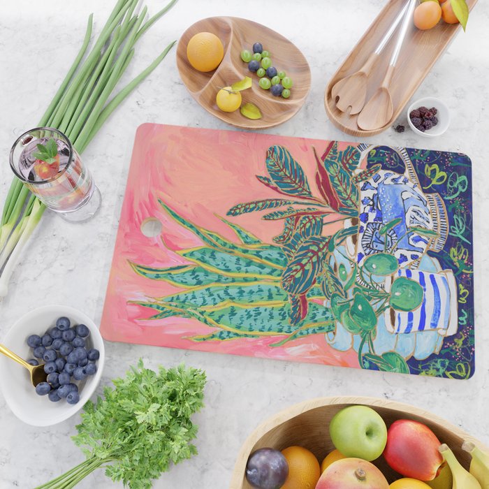 Pink Indoor Plant Still Life with Lion x The Sill Cutting Board Gallery Image 2