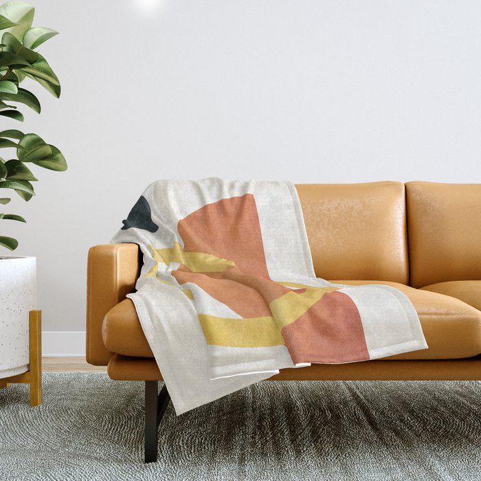 Minimal Abstract Shapes No.40 Throw Blanket Gallery Image 1