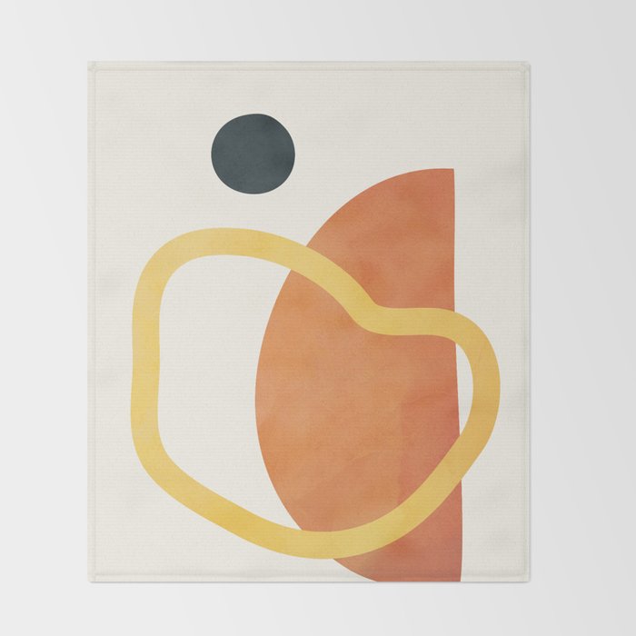 Minimal Abstract Shapes No.40 Throw Blanket Gallery Image 2