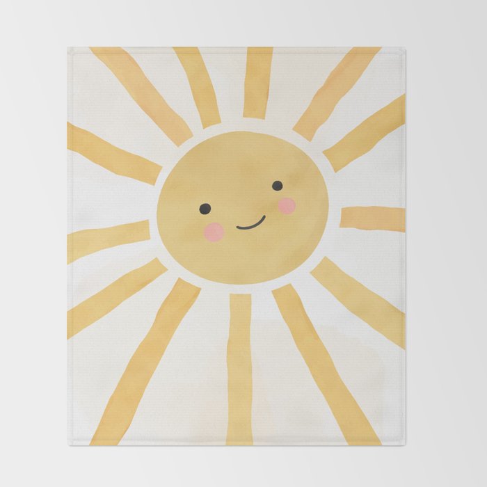 Happy Sun Throw Blanket Gallery Image 2