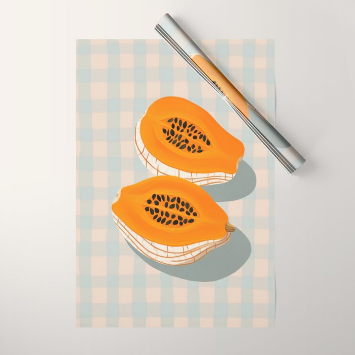 Papaya Afternoon Wrapping Paper Gallery Image 1