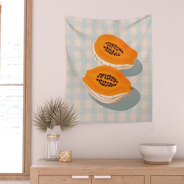 Papaya Afternoon Wall Tapestry Gallery Image 2