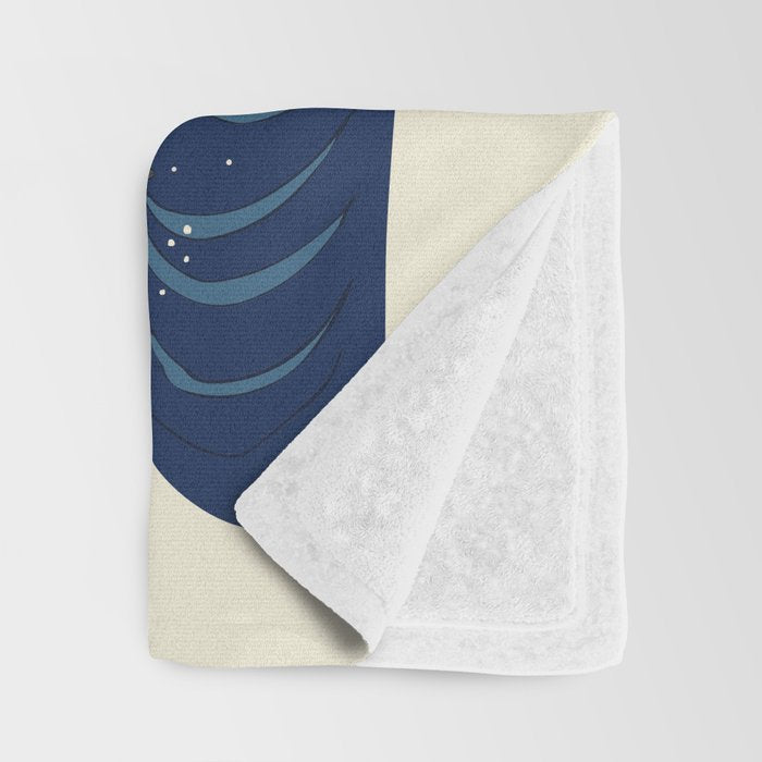 The Great Wave of Black Pug Throw Blanket Gallery Image 3