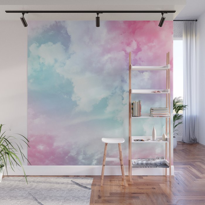 Cotton Candy Sky Wall Mural Gallery Image 1
