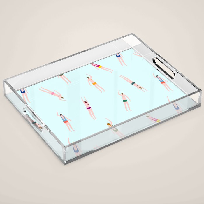Swimmers in the pool Acrylic Tray