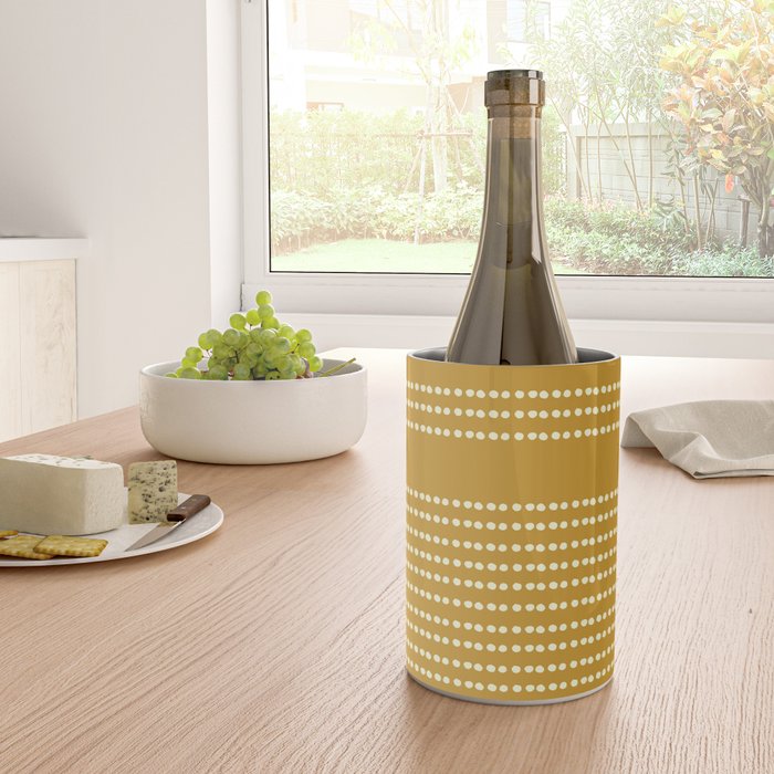 Spotted, African Pattern in Yellow Wine Chiller Gallery Image 4