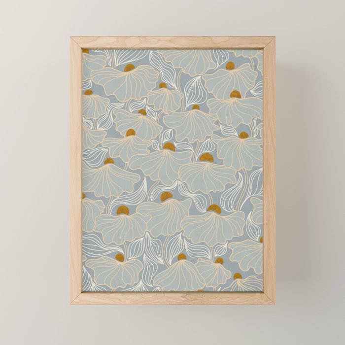 calming essentials Natural flow meadow misty Mini Art Print Gallery Image 1