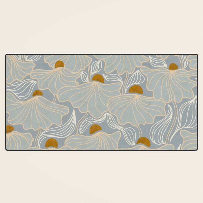 calming essentials Natural flow meadow misty Desk Mat Gallery Image 3