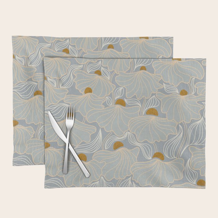 calming essentials Natural flow meadow misty Placemat Gallery Image 1