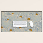 calming essentials Natural flow meadow misty Desk Mat Gallery Image 1