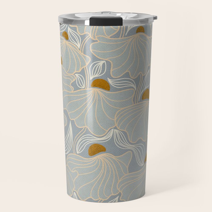 calming essentials Natural flow meadow misty Travel Mug Gallery Image 1